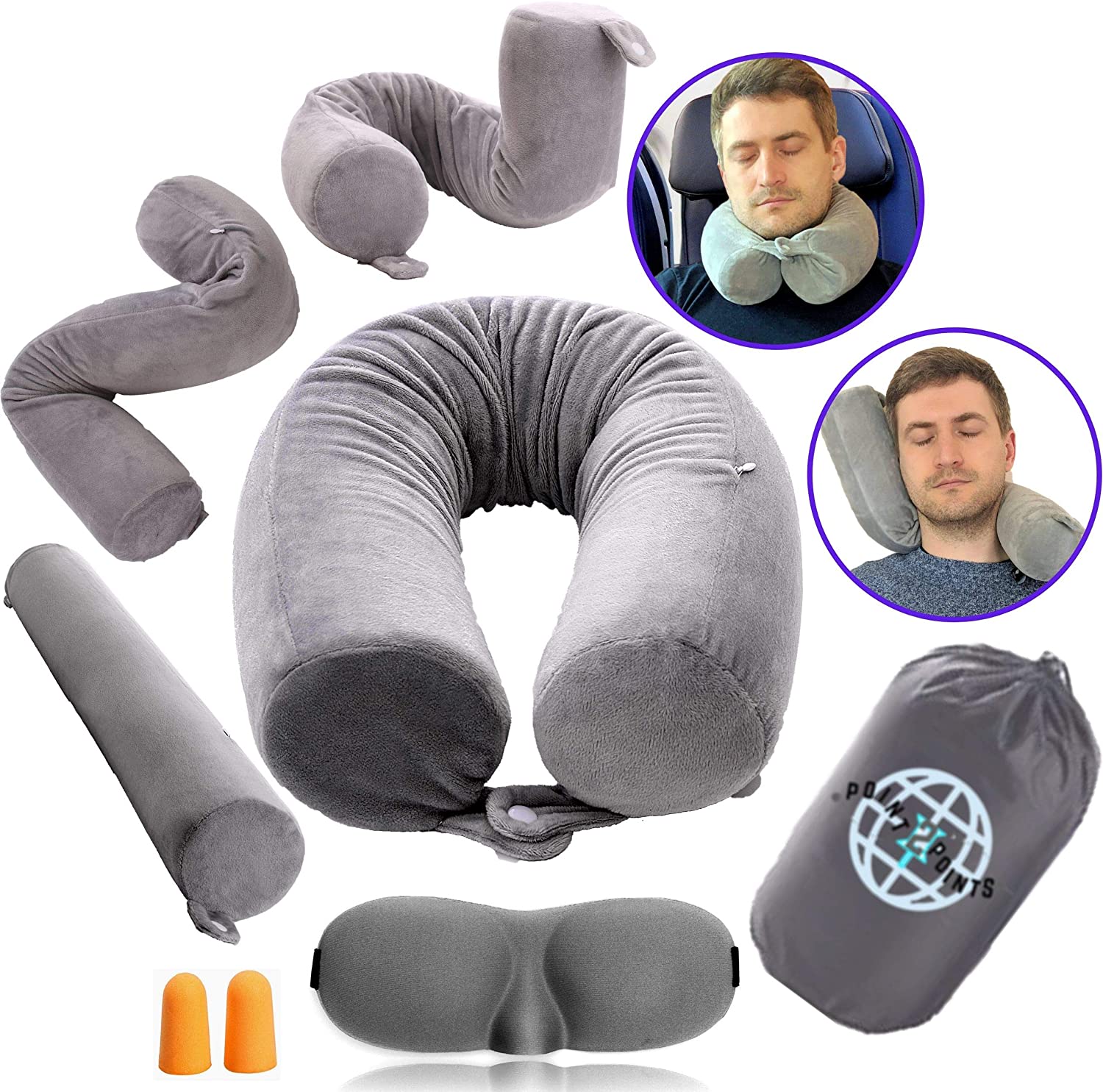 best inflatable travel neck pillow for long flights