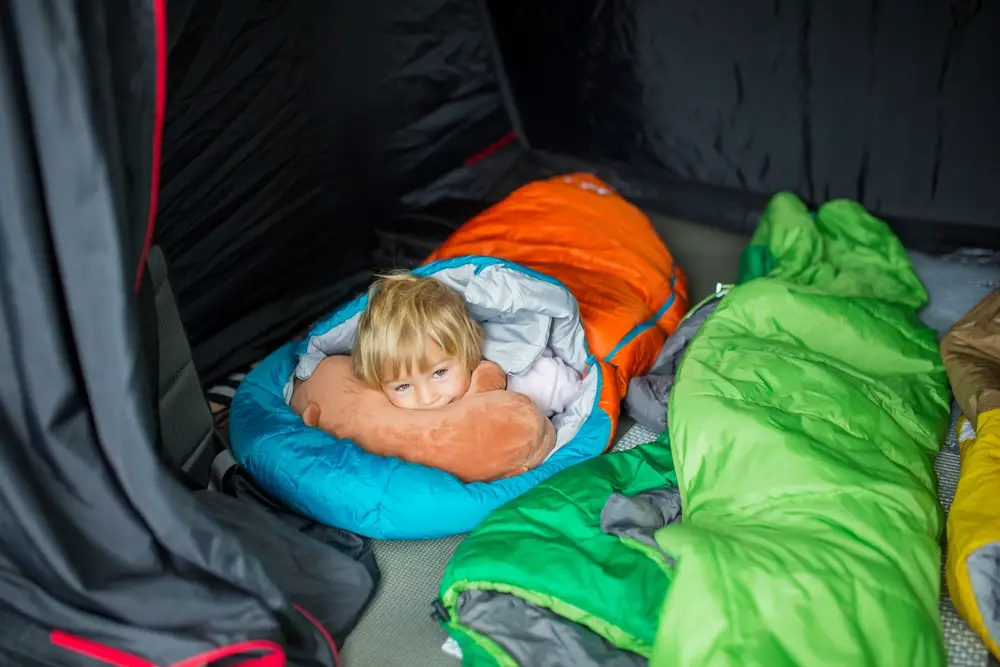 winter camping with toddler